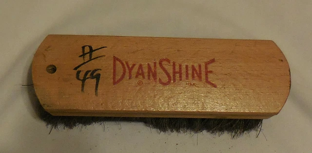 1 Vintage Dayshine Shoe Brush Horse hair Wood Handle