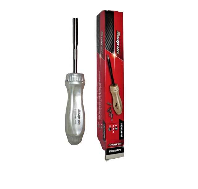 SNAPON TOOLSRARE PEARL WHITE Hard Handle Ratcheting ScrewdriverNEW