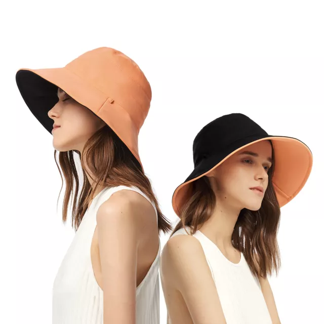 Reversible Bucket Hat for Women, Wide Brim UPF 50 Sun Hats for Summer/Spring