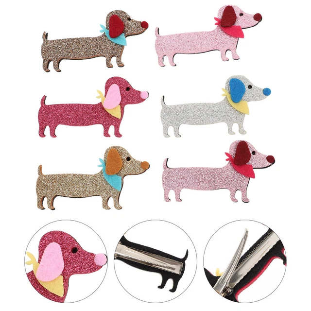 6 ud. horquillas para perros mascota portátil pelo clips peinado gato dibujos animados clips