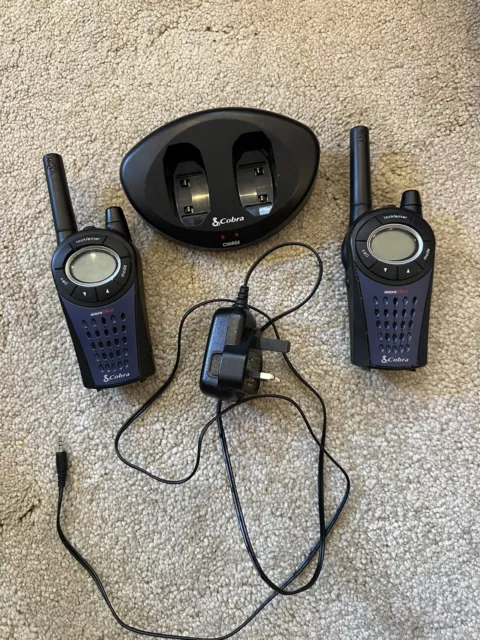 2 x Cobra Walkie Talkie With Charging Unit