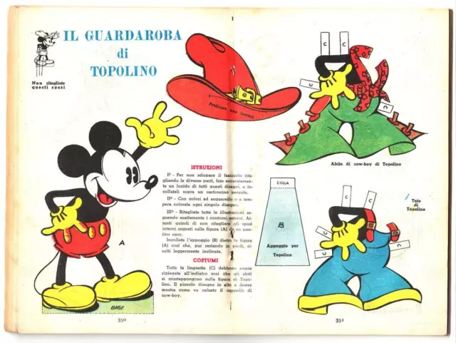 TOPOLINO LIBRETTO -  n°  34, 35, 36. 1951   Mondadori per recupero / restauro 3