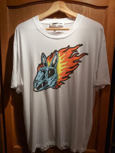Alexander McQueen MCQ  Men's rabbit Logo Short Sleeve T Shirt £175 NEW XL