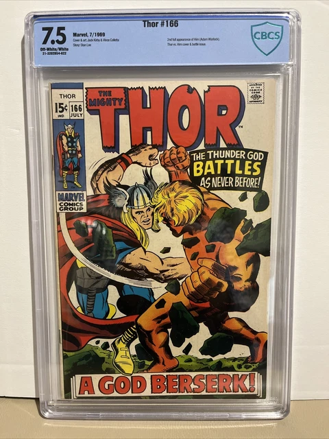 Thor #166  CBCS 7.5 1969 2nd full appearance of Him ,Adam Warlock