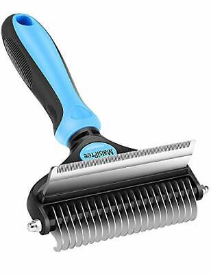 Pet Grooming Brush, 2 in 1 Deshedding Tool & Undercoat Rake Dematting Comb