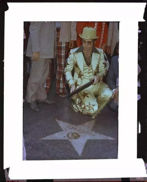 ELTON JOHN Star Hollywood Walk of Fame Vintage Color 8x10 Inter Negative