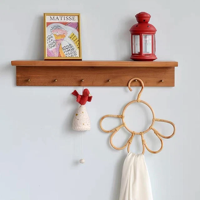 Children Coat Clothes Hanger Nursery Rattan Rack Garments Hook¨ Wall R7E7