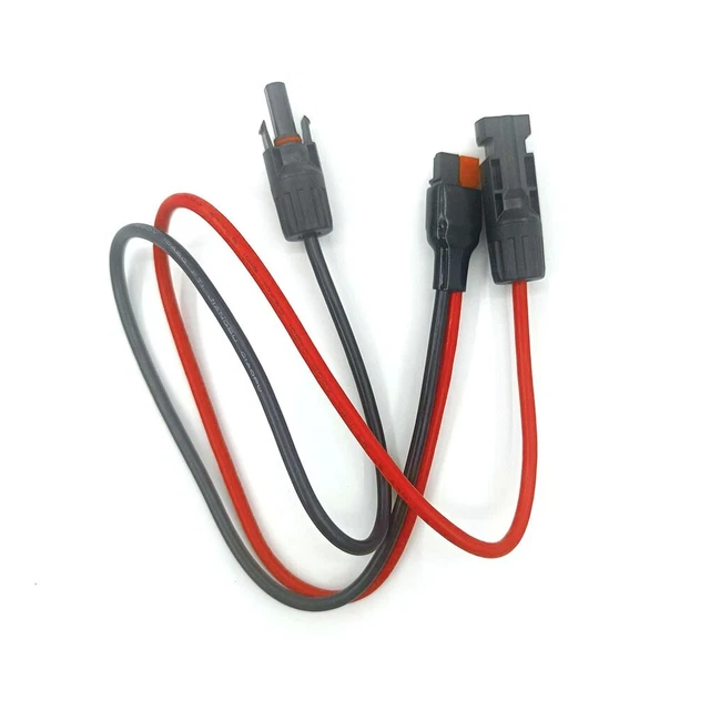 Conector confiable 10 AWG rojo negro macho hembra para aplicaciones fotovoltaicas
