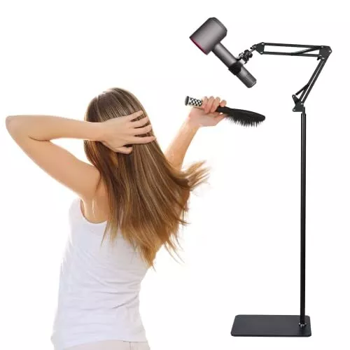 Hair Dryer Stand, 1.4M Hands-Free Hair Dryer Holder with Heavy Base, 360