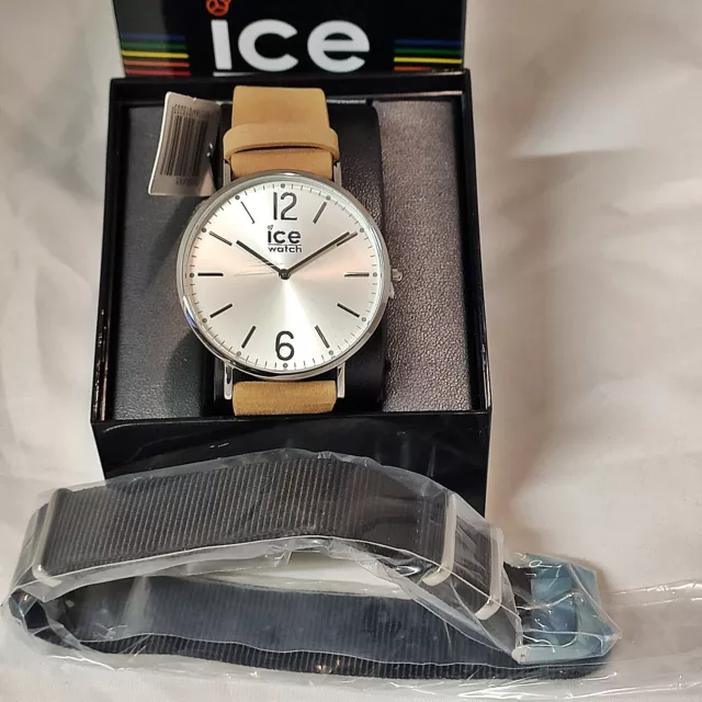 Ice-Watch City Belfast 41mm Montre Bracelet en Cuir Neuf Emballage D'Origine