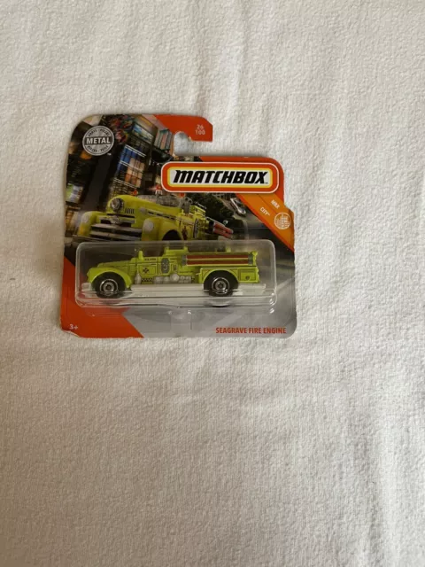 S040 Matchbox Moddll Auto Seagrave Fire Engine - US Feuerwehrauto Truck - Neu OV