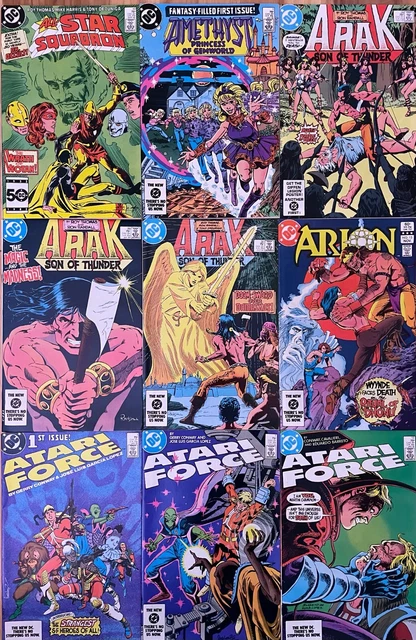 LOT OF 64 DC COMICS! Atari Force Crisis Firestorm Flash Swamp Thing Thriller +++