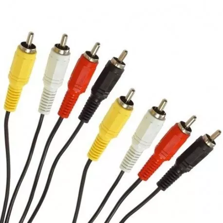 Cable RCA 1,2 m 4 rca mâle vers 4 rca mâle cable Hama 043318 2