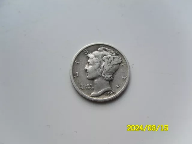 Usa - Silver Mercury Dime 1919