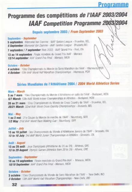 1972 Munich Olympics T&F Star VALERY BORZOV Hand Signed Program Page '03