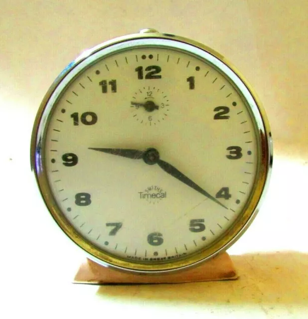 Vintage Alarm Clock "SMITHS TIMECAL" Made In Great Britain EXCELLENT. #141