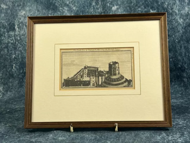 The South View of Durham Castle being The Bishop's Palace - Drawing Print Framed