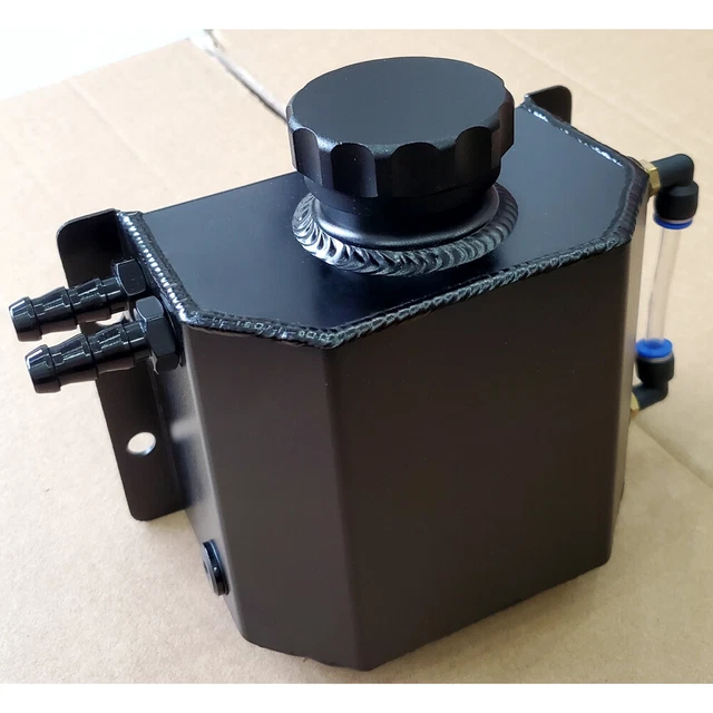 1L UNIVERSAL ALUMINUM Car Radiator Coolant Overflow Tank Water Cooling ...