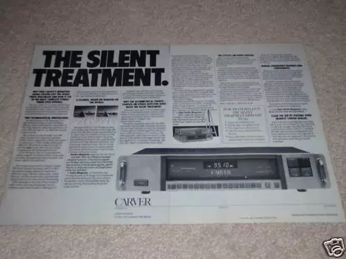 Carver TX-11a Ad, 2 page Ad,1988, specs, article, Legendary Vintage Tuner Ad