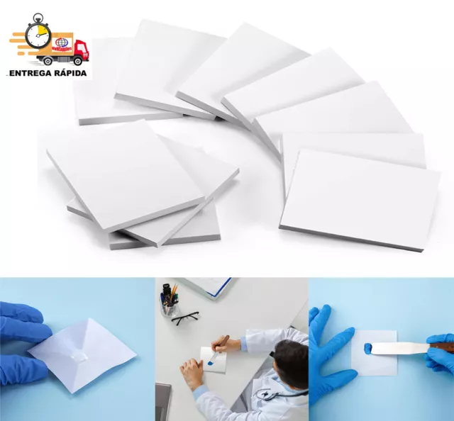 Hojas Desechables de Papel para Mezclar Dentales 4x3 Pulgadas con Revestimiento