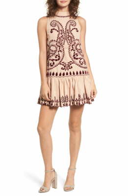 Kas New York Lauren Drop Waist Minidress Size Small  L34708