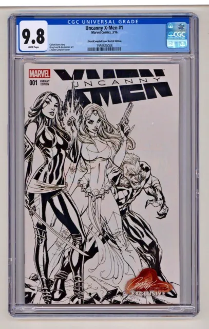 Uncanny X-Men #1 J Scott Campbell Sketch Variant CGC 9.8