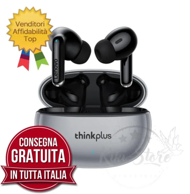 Auricolari Cuffie Bluetooth 5.3 Wireless Sport Gaming Argento  Nuovo Universali