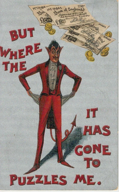 Carte Postale Bébé - Argent Et Diable - Petite Format - - Neuve 1912