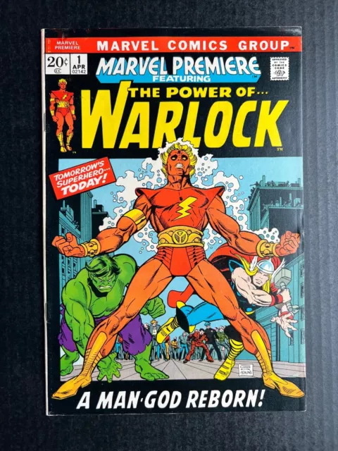 MARVEL PREMIERE #1 Warlock 1972 First Appearance + Origin Adam Marvel KEY ISSUE