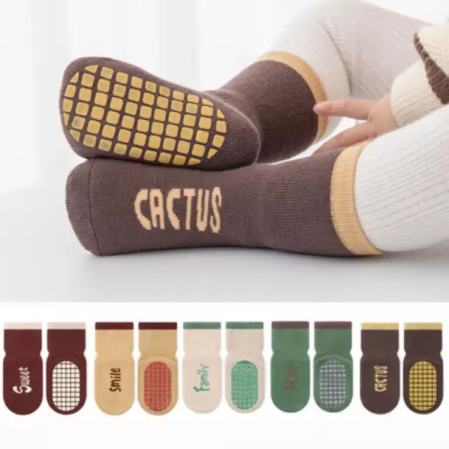 Baby Toddlers Anti-slip Cute Floor Socks Winter Thick Boys Girls Grip Socks 3