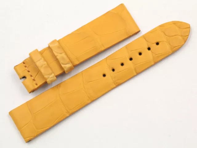 Watch Strap Watches Yellow Croco Veritable Various Sizes Unisex Artisan Watch