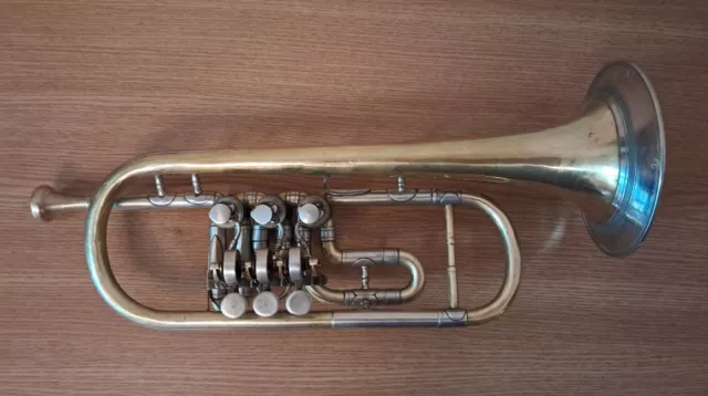 Antique flugelhorn Custom work late 19th early 20th century Germany.