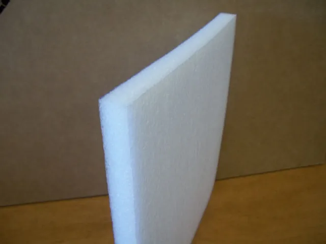 Polyethylene Foam Sheet 1 x 12 x 12 - 2 pk - Charcoal White - Density  1.7 pcf
