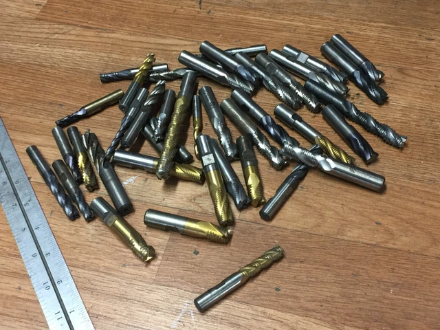 Lot Of Assorted Cobalt Endmills Roughing Endmills 3/8 - 1/2 "
