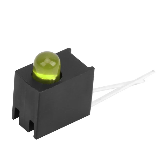 100 pz kit luci diodi ombreggianti LED 3 mm con supporto lato foro singolo luce gialla