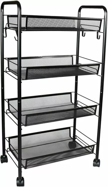 3/4/5 Tier Fruit Vegetable Storage Trolley shelve Organizer Stand CART Kitchen