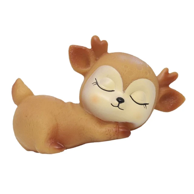 4er Set schöne Hirschfiguren Kawaii Ornamente Kinder Spielzeug Rehkitz 7