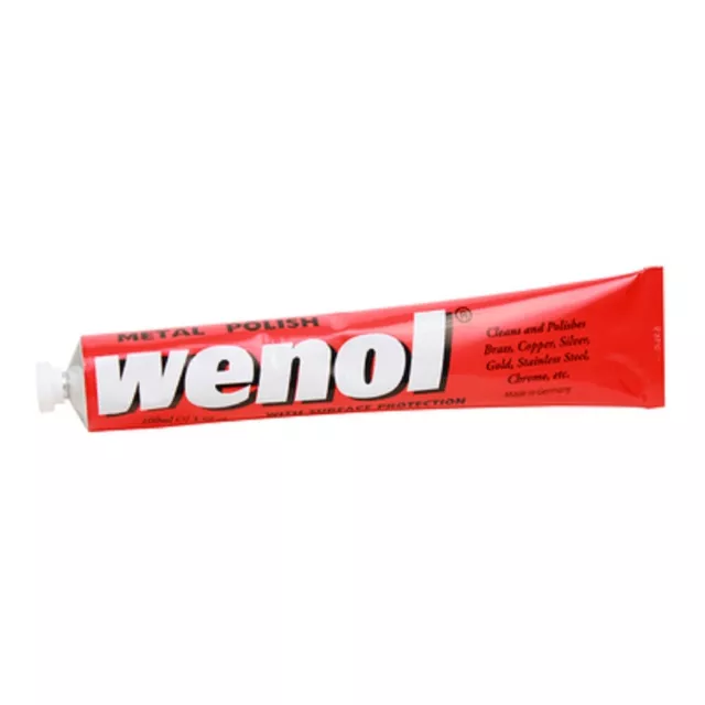 WENOL Metal Polish 3.98 oz. ounce tube Cleans Polishes Brass Copper Silver Gold