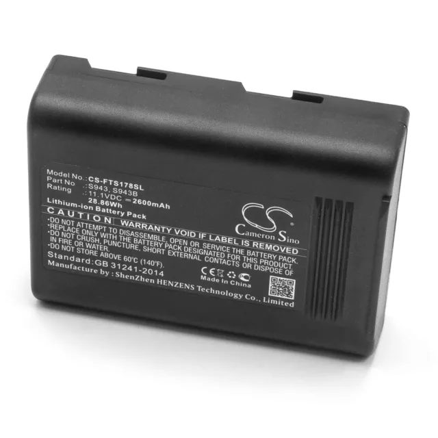 Batterie pour FITEL S122C, S122A, S121M4, S121A, S122M12 2600mAh 11,1V Li-ion
