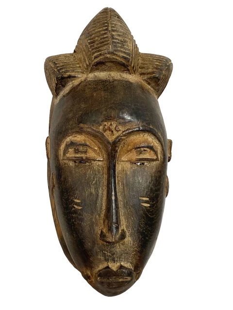 #5356 Superb African Baule Portrait Mask Cote D'ivoire 11" H