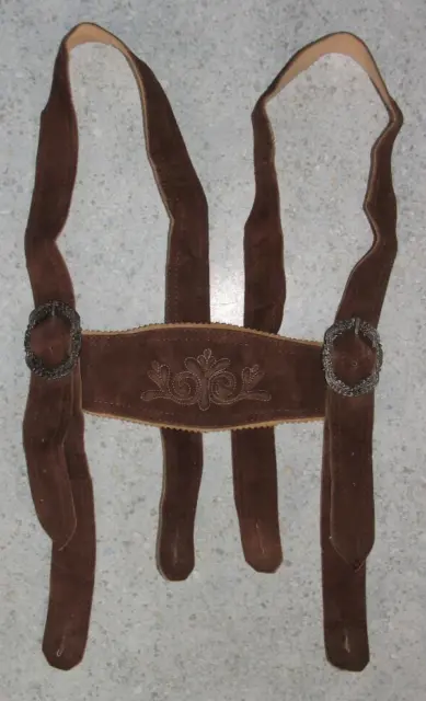 Trachten- Leather Suspenders IN Wooden Decor Swinging Mobile Cock Braun Z. Men's