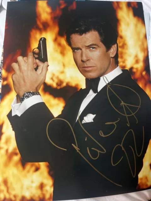 Pierce brosnan signed James Bond photo