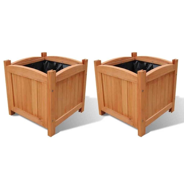 Ensemble de 2 lits surÃ©levÃ©s Bois 30x30x30 cm