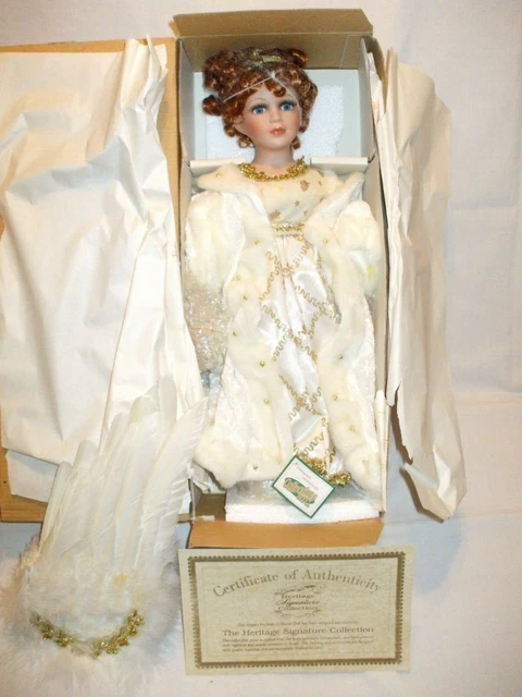 Heritage Signature Collection Angel Porcelain 18" Doll #80025 COA NIOB new