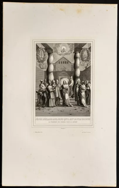 1853 - Fils de Dieu - Vie de Jésus Christ - Gravure