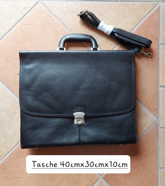 Aktentasche schwarz 40cm x 30cm x 10cm, mit Umhängegurt