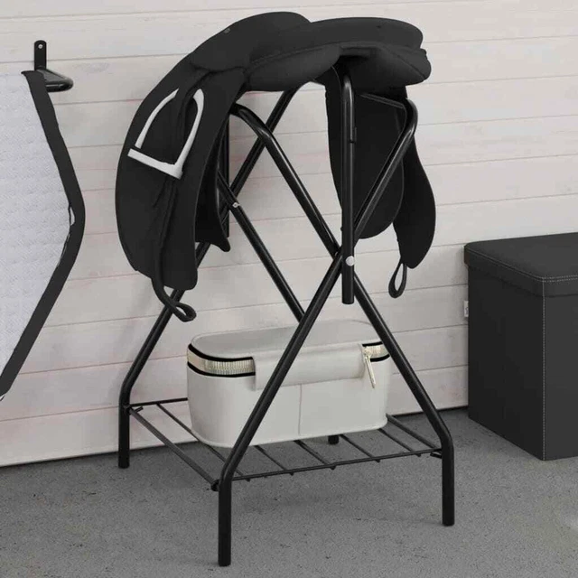 Porte-selle Autoportant Pour Cheval AJ Tack – Taille Réelle – Portable Et Stable