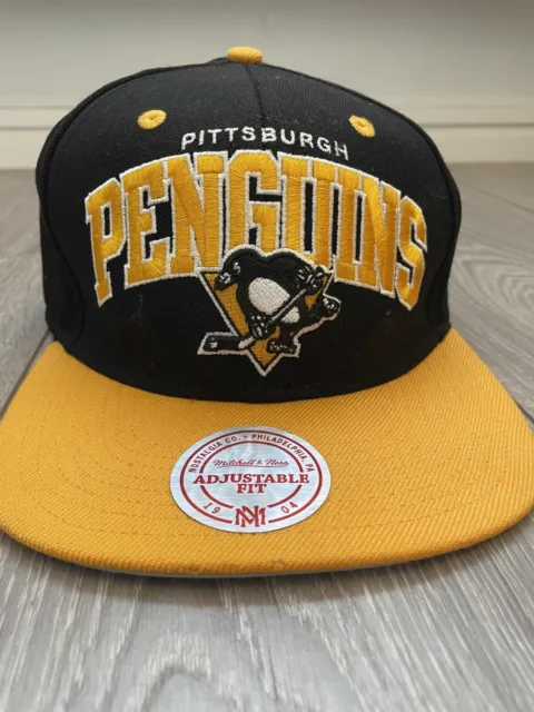 Adult Pittsburgh Penguins Embroidered Design Snapback Cap Hat Men's Vintage