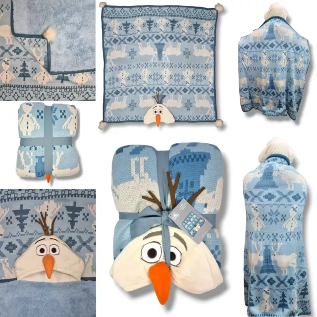 Disney Boutique Capucha Frozen Olaf Tejido Manta de Forro Polar 127cm Cuadrado