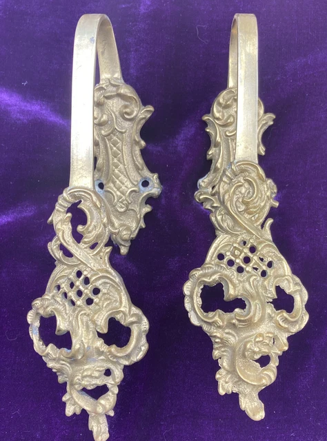 Pair Beautiful Brass Antique Curtain Tie Backs